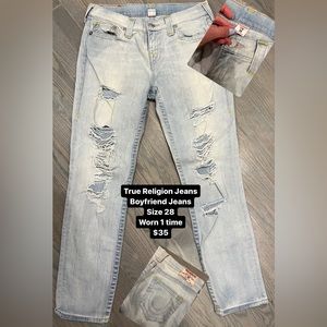 Women's True religion boyfriend jeans size 28